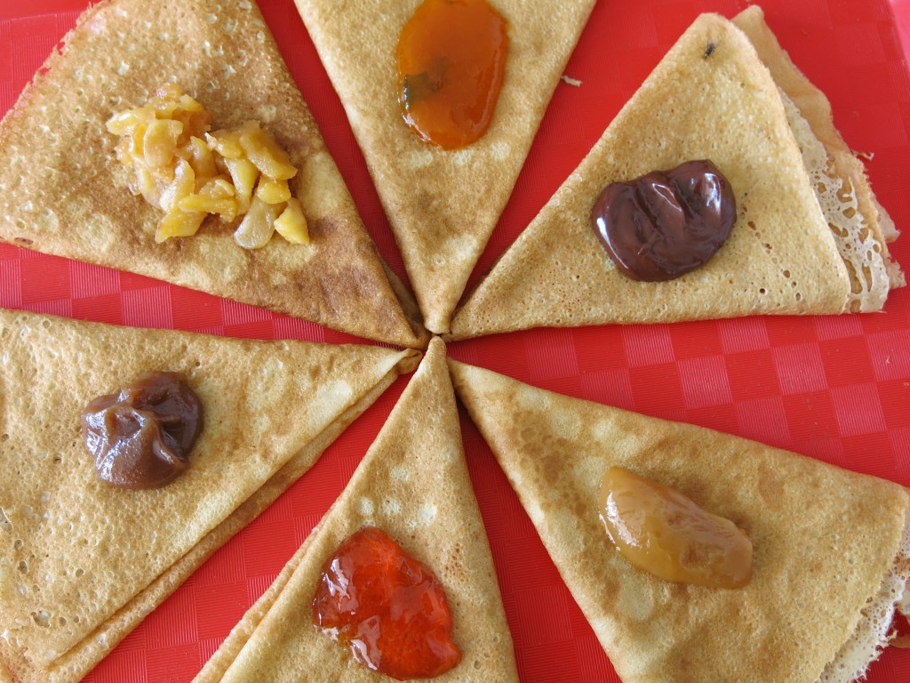 Crêpes sucrées et leurs différentes garnitures